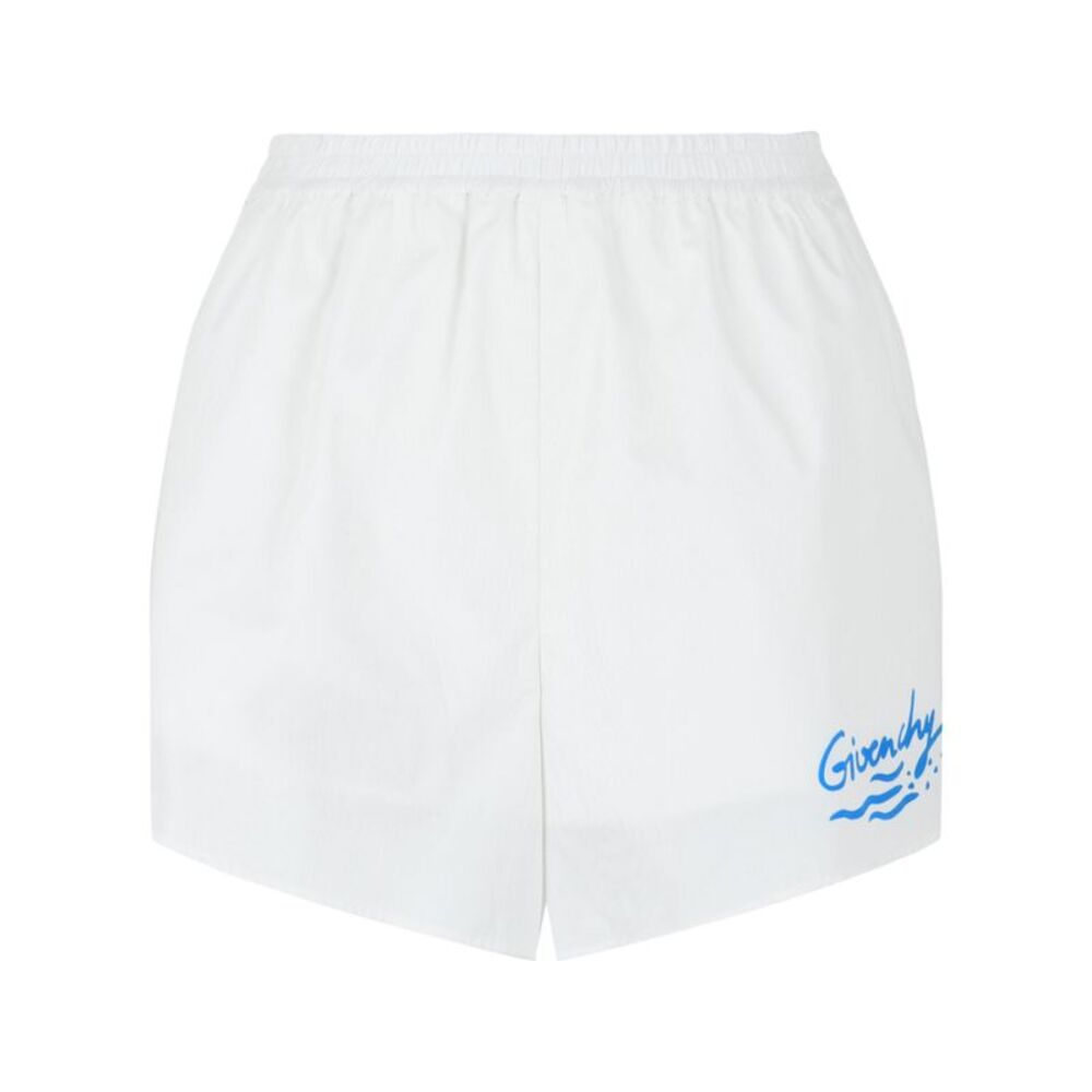 Givenchy Logo Mini Shorts White Womens
